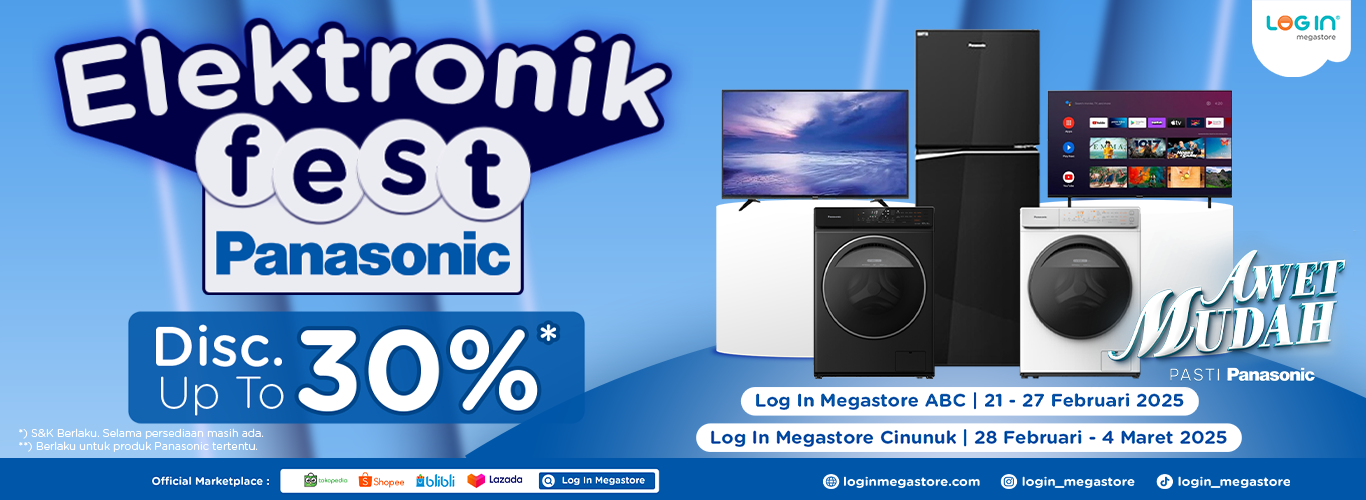 Banner E-Fest Panasonic - Login Megastore